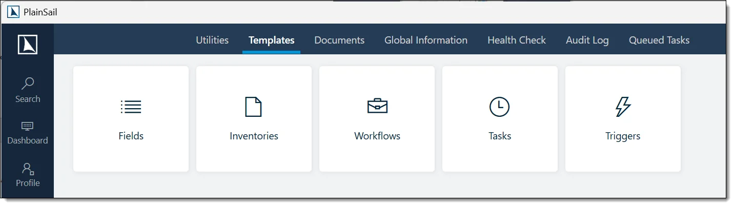 Templates navigation