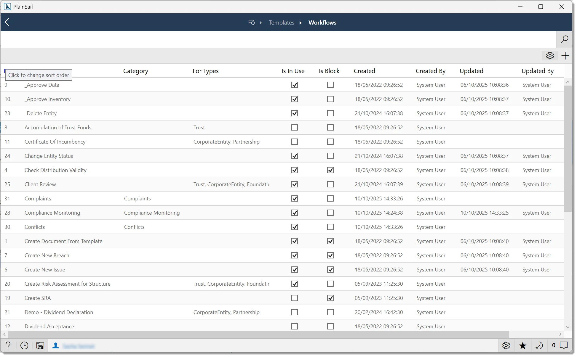 Workflow templates