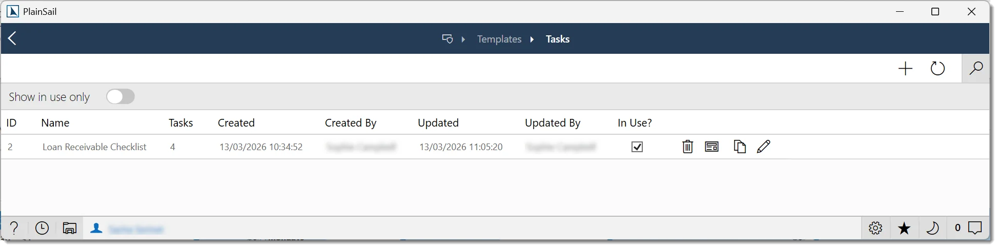 Task templates