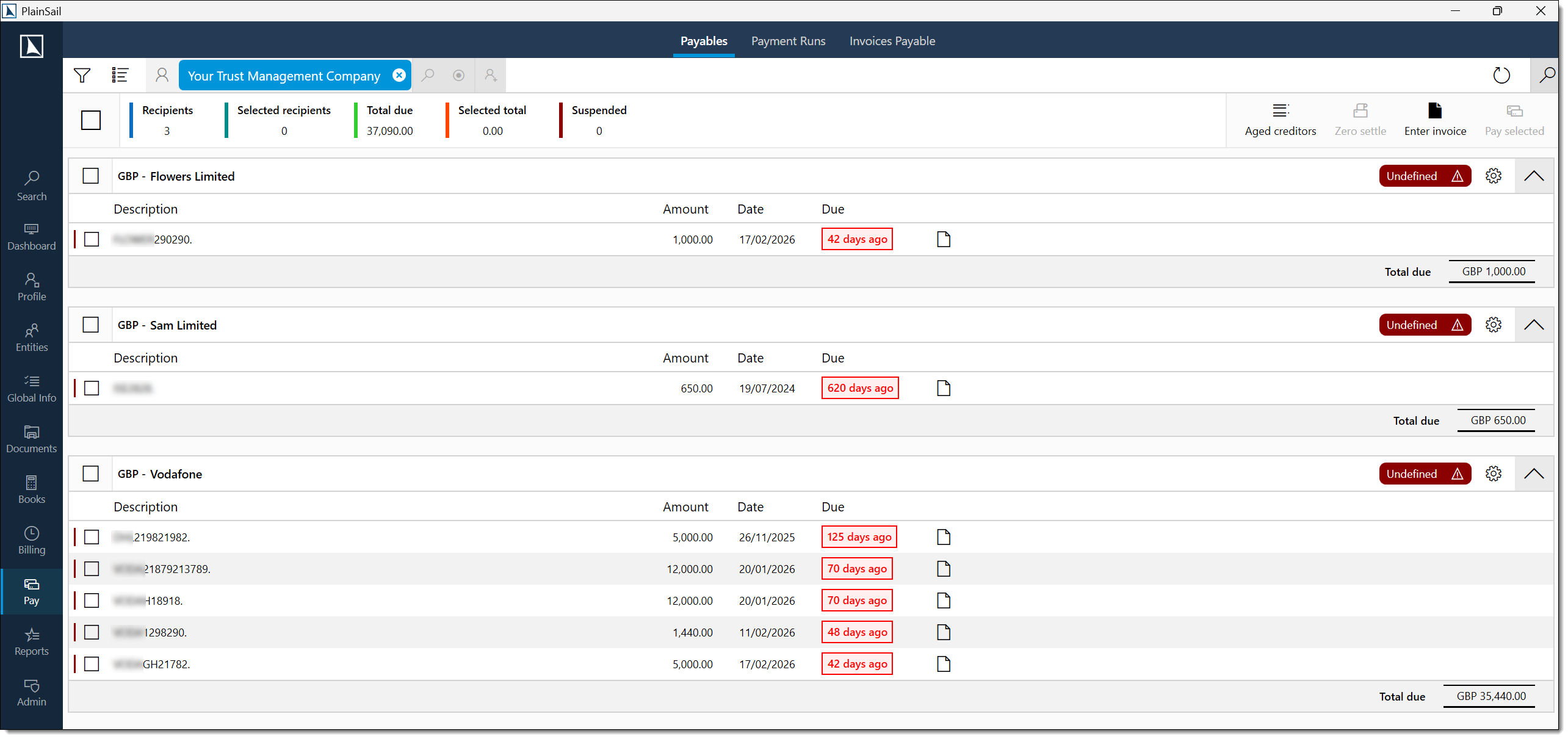 Automatic supplier payments