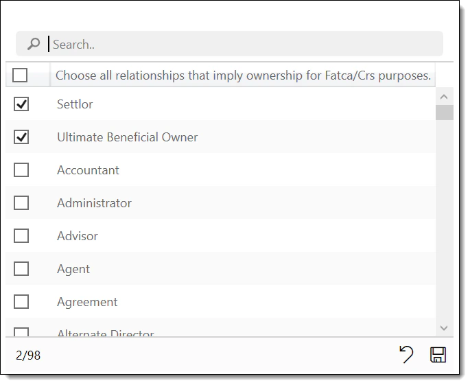 Configuring relationships