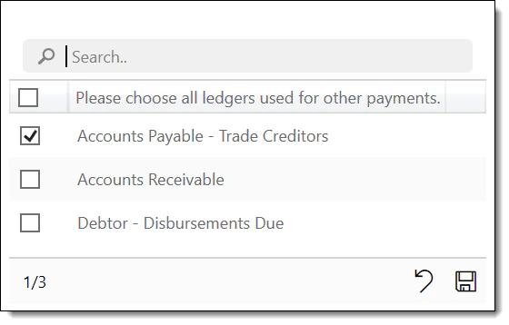 Configuring payment ledgers