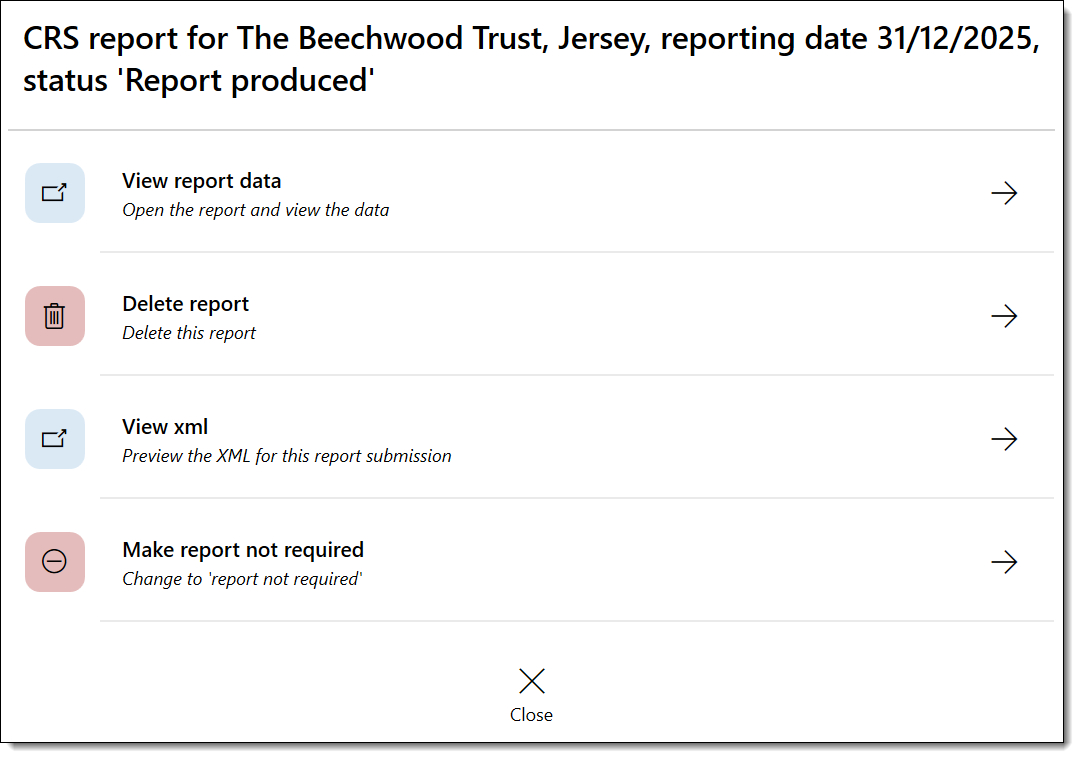 Report editor header section