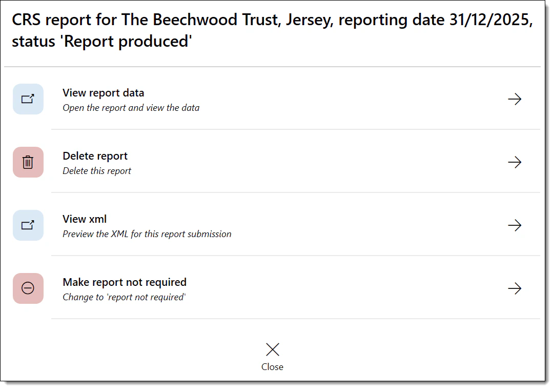 Report editor header section