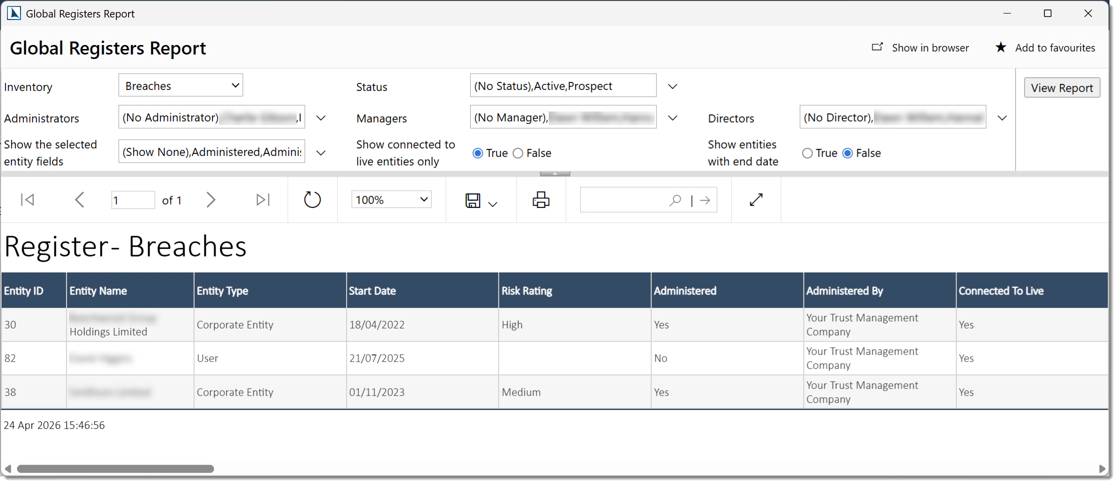 New Global Registers report