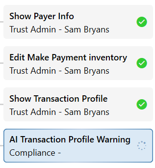 PlainSail AI workflow steps panel