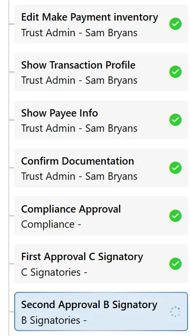 PlainSail workflow steps panel