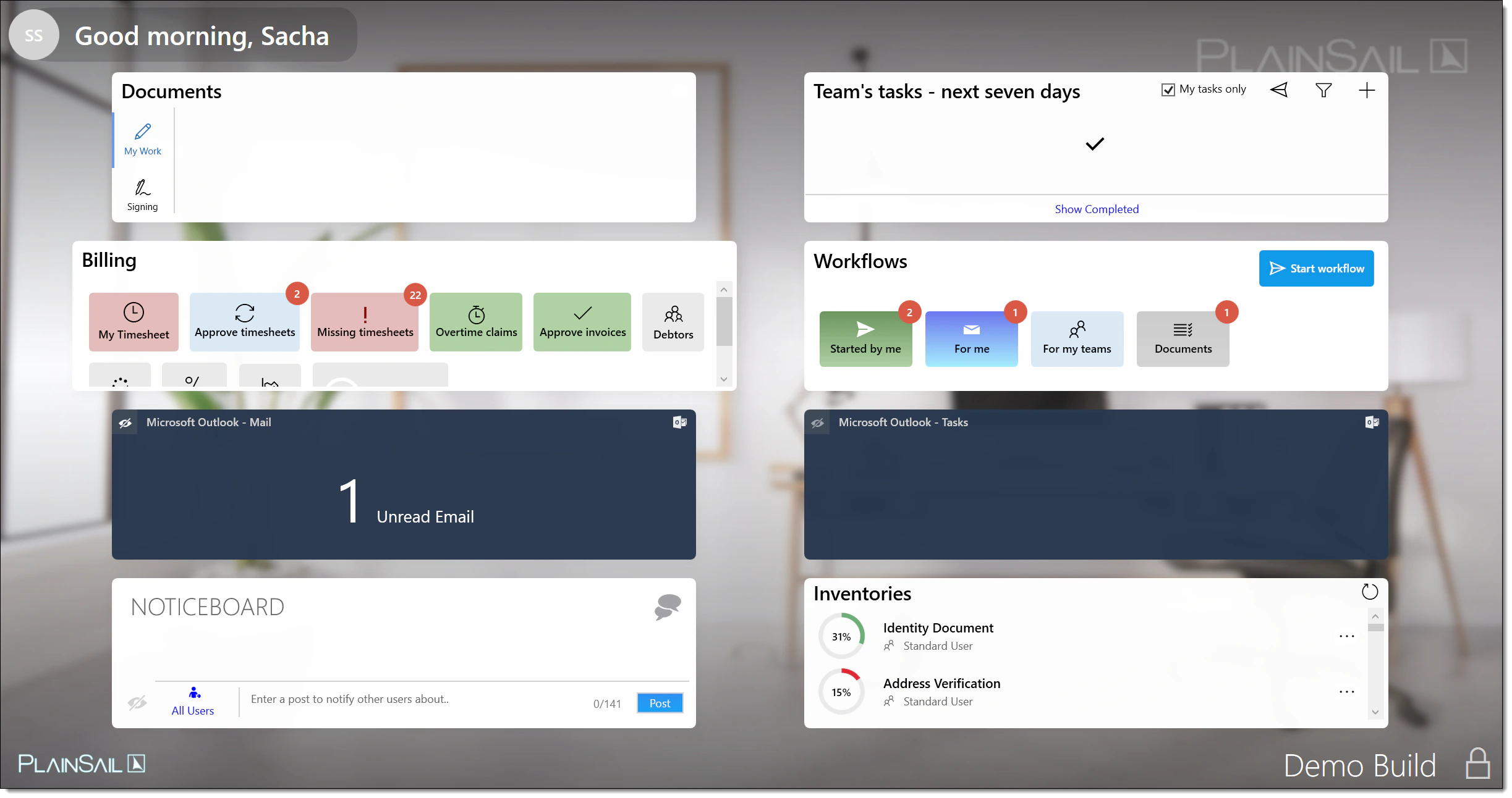 Dashboard layout