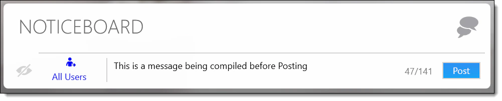 Noticeboard widget