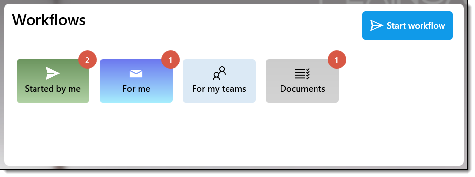 Workflow widget