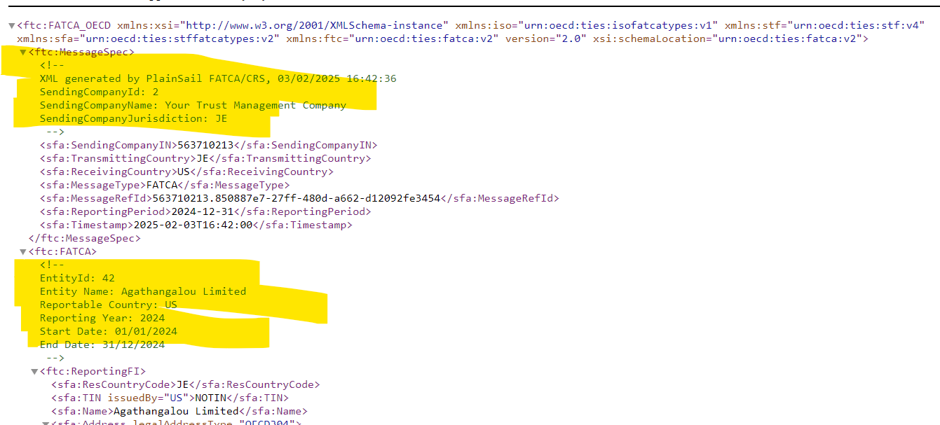 XML metadata